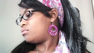 ebony Amber Masturbates and Sucks Big Black Cock