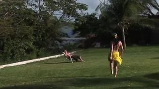 Ebony brunette Roxy Panther loves threesome sex with anal