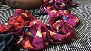 Relaxing after sex and talking with her friend – Indian aunty