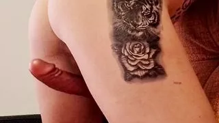 Hot cosplay doggystyle play with big toy