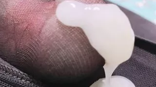 Black pantyhose cum cum