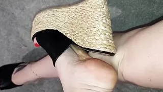 Mistress seduces with her sexy legs