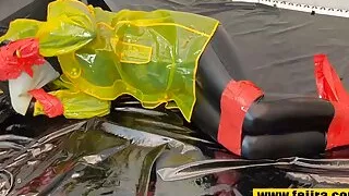 Fejira com – Raincoat hogtie bondage and fetish orgasm play