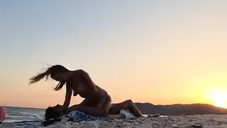 Romantic Sex On The Beach At Sunset