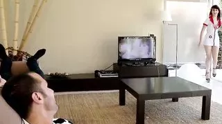 Two couples orgy on the sofa with anal sex