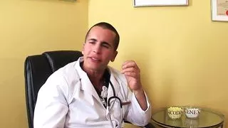 The doctor has a hard cock and makes Riley Evans horny