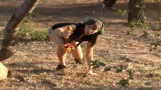 Rachel Starr and Louisa Lanewood lick each other