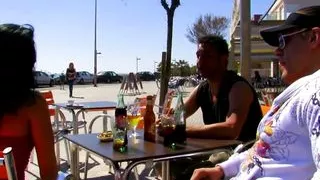 Two couples orgy on a Californian beach