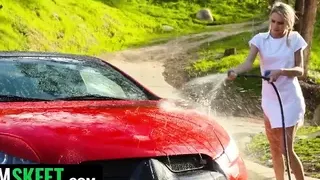 TeamSkeet - Gorgeous Blond Babe Gets Her Shaved Pussy Finger Fucked By Lusty Cougar