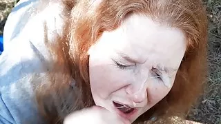 Curly_Dreams – Quick Handjob With Facial In The Forest