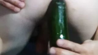 Zucchini massive toys insertions fisting gaping