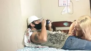 Hot Neighbor Catches Boy Masturbating And Decides To Help Him