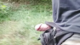 Cock Flash in Public  and Smoke while walking