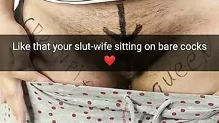 That's how your big titted pregnant wife sits on my cock with her hairy cunt! - Milky Mari - Cuckold captions!