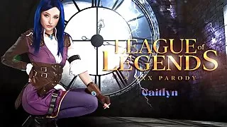 Petite Ailee Anne as LEAGUE OF LEGENDS CAITLYN Interrogates You VR Porn