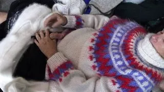 Sweater fetish, mohair fetish, masturbation with soft wooly sweaters and cum shot. Vibrator & sock play. Fuzzy fetish.