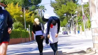 Very Pretty Blond Milf Fucks With Two Men And Anything Goes To Make Them Come. Spanish Porn