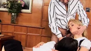 two bitches fuck in high school with friend!