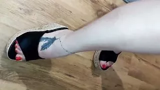 Mistress seduces with her sexy legs