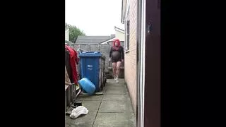 Slut Tina In A See-Through Dress