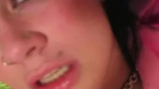 Hot Brunette Masturbating using Dildo Sex toy