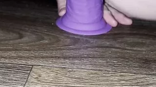 pawg redhead riding a huge dildo