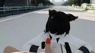 Hot Sexy Blowjob In The Parking Lot. Babe, Big Tits, Cum In Mouth