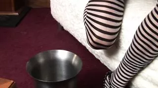 Naughty blonde rides big cock by her wet cunt