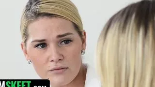 TeamSkeet - Busty Blonde Roommates Get Naked And Lick And Fuck Each Other's Pussies On Live Stream