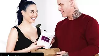 NURU MASSAGE - Rookie Masseuse Tests An Erotic Massage On Her Neighbor After He Did Her A Favor