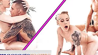 Massage Rooms – Creampie and romantic fuck for tattooed blonde Chrsytal Sinn