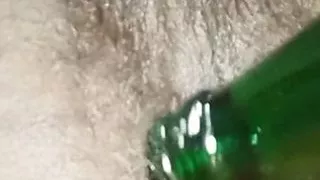 A glass bottle in my ass very hardly