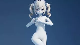 Genshin. Barbara. cute dance small tits teen