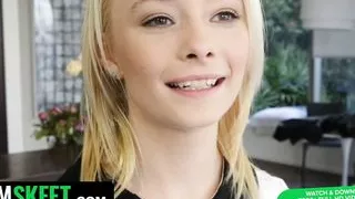 Teamskeet - Super Tiny Blonde Isn't Afraid To Shove Big Fat Cock Deep Down In Her Throat