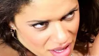 203 202 This Sexy Ebony Bitch Is Fucked Bareback By Boy With Big Balls And Cock And He Cums In Her Mouth Raw