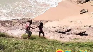 Brunette with small tits loves to ride a black dick