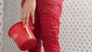 Young Girl Is Bathing In The Bathroom. Sexy Lady Is Fingering And Masturbating Her Tight Pussy. Erotic Girl Is Shaving H