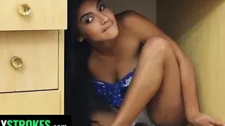 Familystrokes - Sexy Slut Fucking Herself With A Dildo Gets Caught By Lucky Stud And Starts Fucking Her