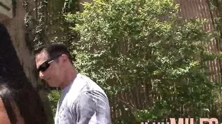 Big tits milf takes strangers cock and a facial