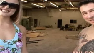 Small tits blonde hard fucking on the sofa