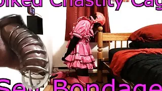 Stachel-Keuschheits-Käfig Selbstfesselung