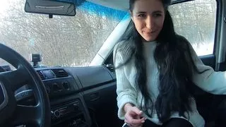 Greedy Blowjob By The Roadside