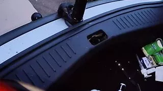 ass stuffed with big dildo and car hook