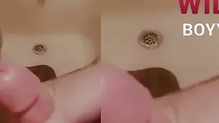 Shower cum and dick play