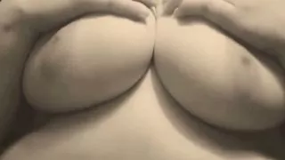 Solo Big White Saggy Tits Massage