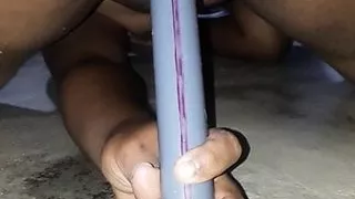 Fucking a do it yourself dildo made out of pvc
