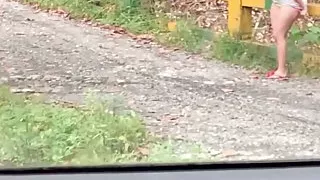 I Catch An Exhibitionist Woman Pissing In Public 2