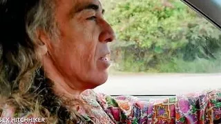 A car driver takes this busty hitchhiker home for anal sex