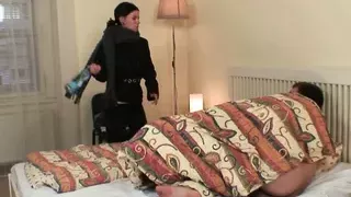 Shaved Pussy. Girlfriend’s Mother Riding Cheating Cock