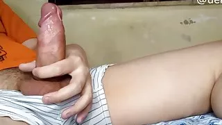 Horny Guy Wanks His Hard Cock - Uekhui